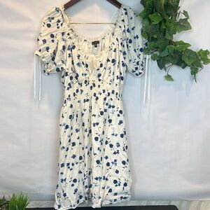 Ever After Blue and White Floral Dress